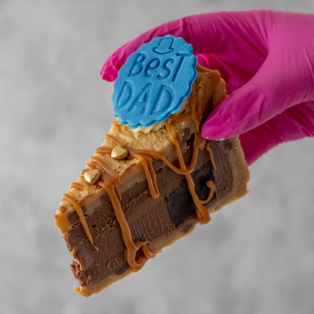 PRE-ORDER - Full Limited Edition Father’s Day Caramel Brownie Cookie Pie - 12 Slices - Image 4