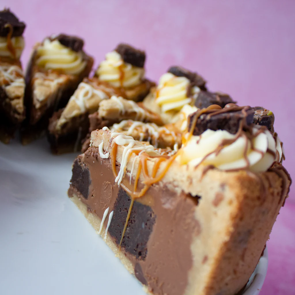 PRE-ORDER - Full Caramel Brownie Cookie Pie Slice - 12 Slices - Image 7