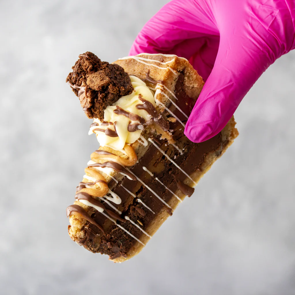 PRE-ORDER - Full Caramel Brownie Cookie Pie Slice - 12 Slices - Image 8