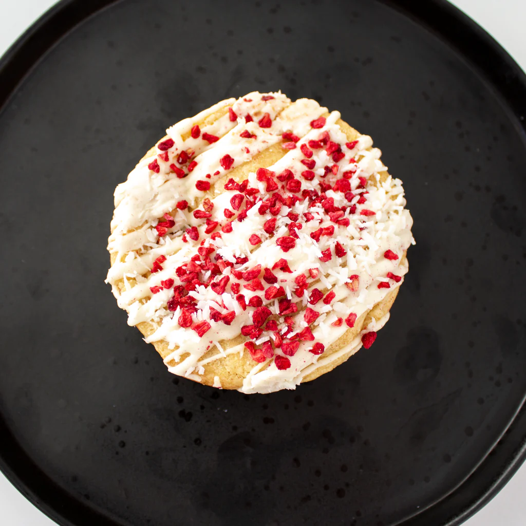 Raspberry, Coconut & White Chocolate Stuffed Deluxe Cookie - Image 3